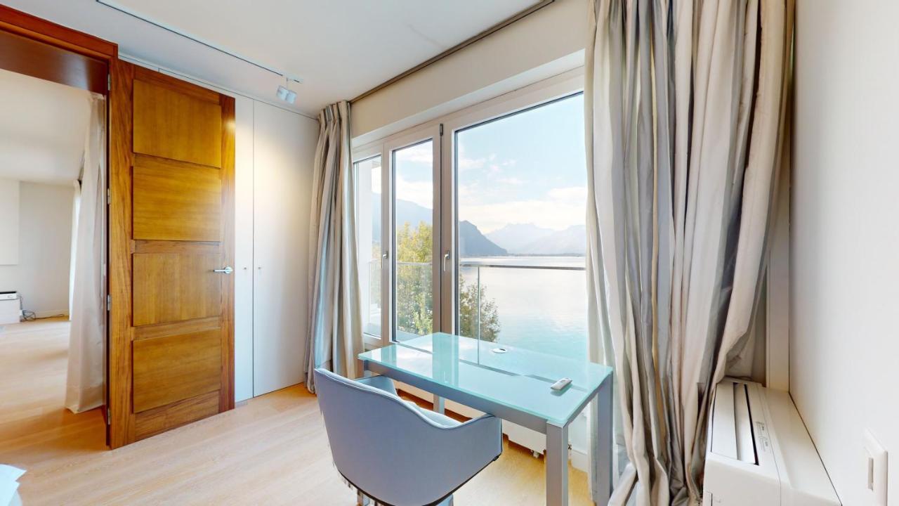 Lakefront Apartment With Exceptional View Territet Dış mekan fotoğraf